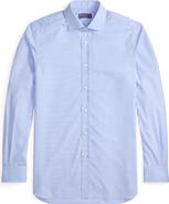 Ralph Lauren Purple Label Aston Light Blue Cotton Button-Up Shirt