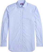 Ralph Lauren Purple Label Aston Light Blue Cotton Button-Up Shirt