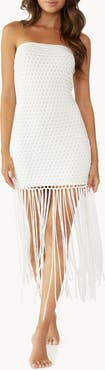 PQ SWIM Vanessa Strapless Cotton Cover-Up Dress
