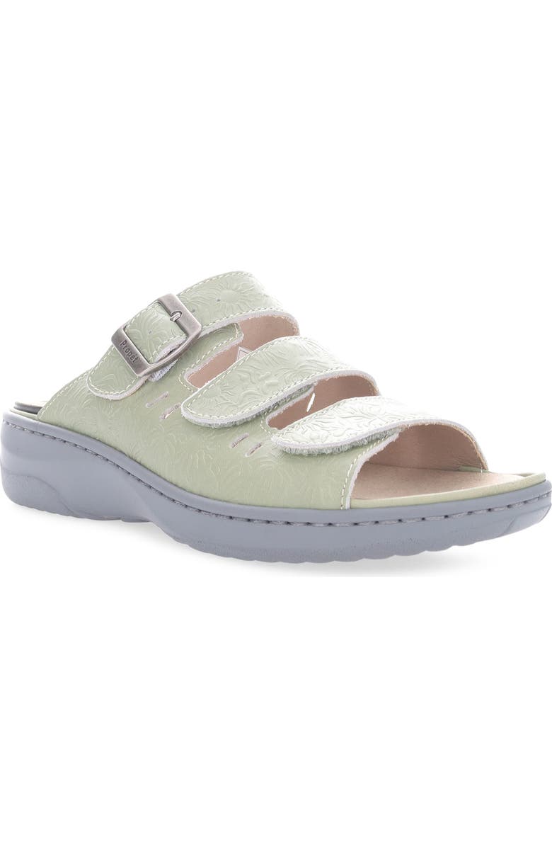 Propét Breezy Walker Slide Sandal, Main, color, Summer Green