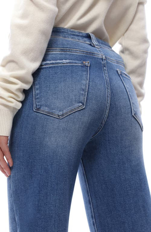 Bayeas Raw Hem High Waist Wide Leg Jeans In Blue