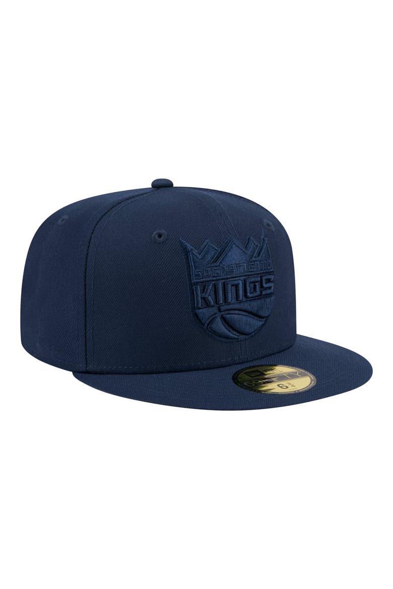 Men's New Era Navy Sacramento Kings Tonal Color Pack 59FIFTY Fitted Hat, Alternate, color, Navy