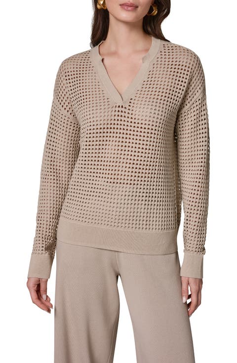 Cotton Pointelle Sweater