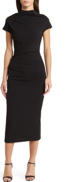 NIKKI LUND Marilyn Ruched Knit Dress