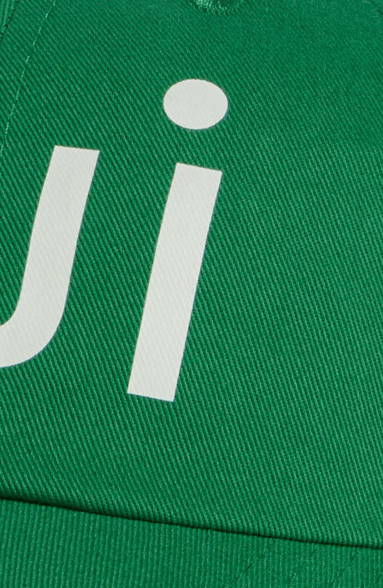 Clare V. Cotton Adjustable Baseball Cap, Alternate, color, Green W/ Cream Oui