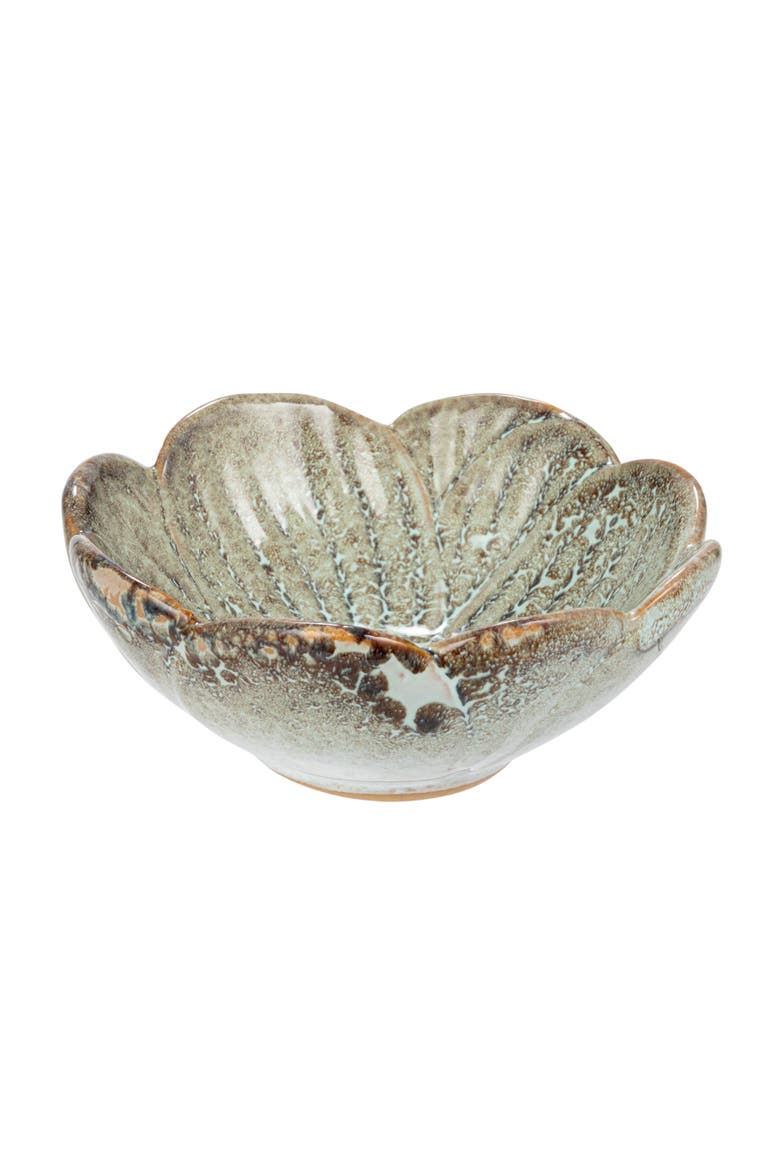 Flower Bowl with Reactive Glaze, Main, color, Blue