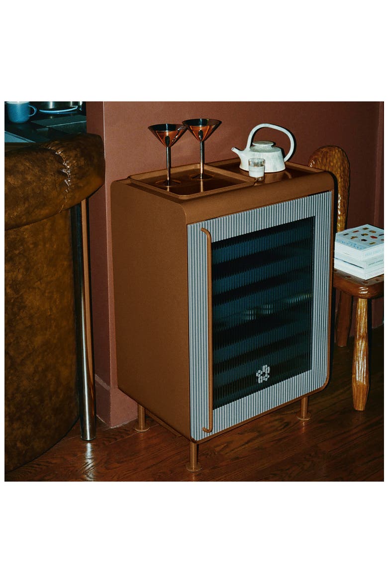 Super Smart Beverage Fridge, Alternate, color, BROWN