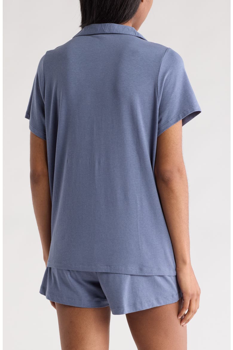 Short Pajamas, Alternate, color, SCORCHED DENIM
