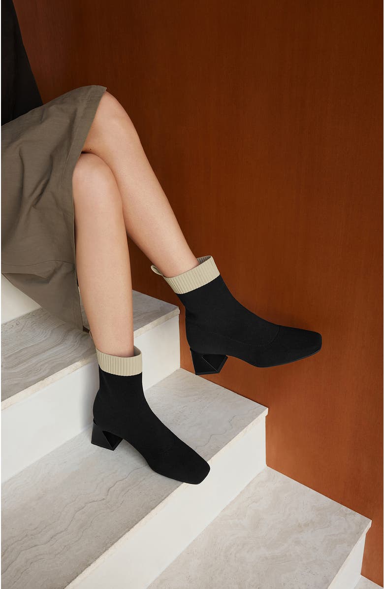 VIVAIA Regina Pro Water-Repellent Heeled Boots, Alternate, color, Black Cream