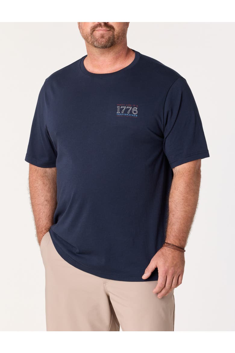 Big & Tall Summer Salute Graphic Tee, Alternate, color, TOTAL ECLIPSE