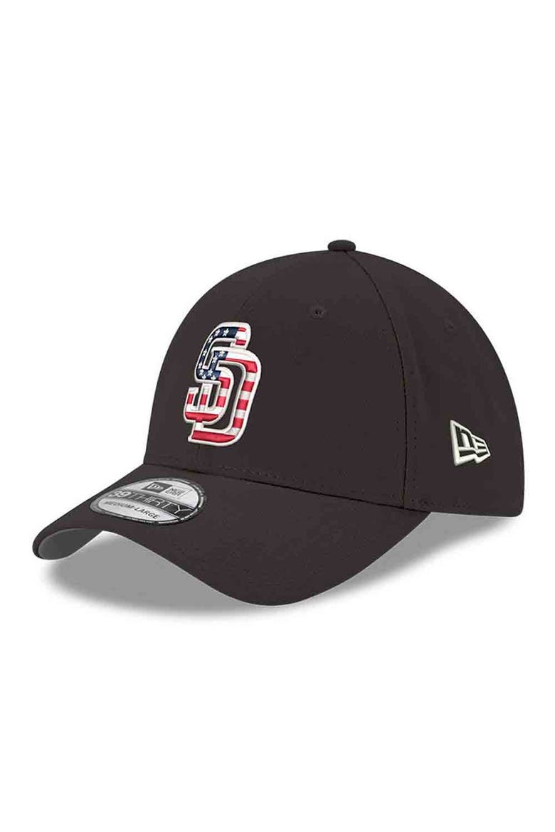 Men's New Era Black San Diego Padres America 250 39THIRTY Flex Hat, Alternate, color, Black