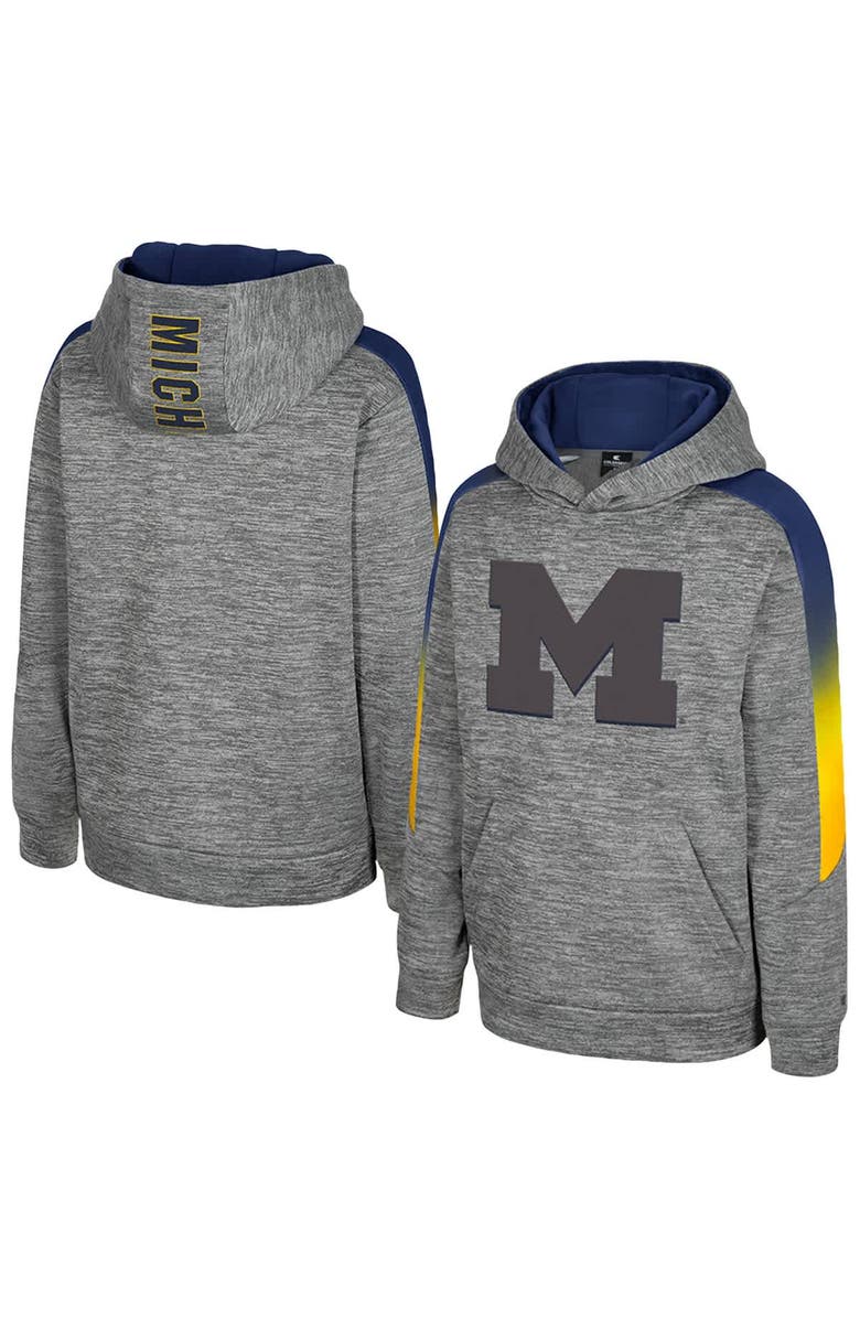 COLOSSEUM Youth Colosseum Gray Michigan Wolverines The Gang Hoodie, Main, color, Gray