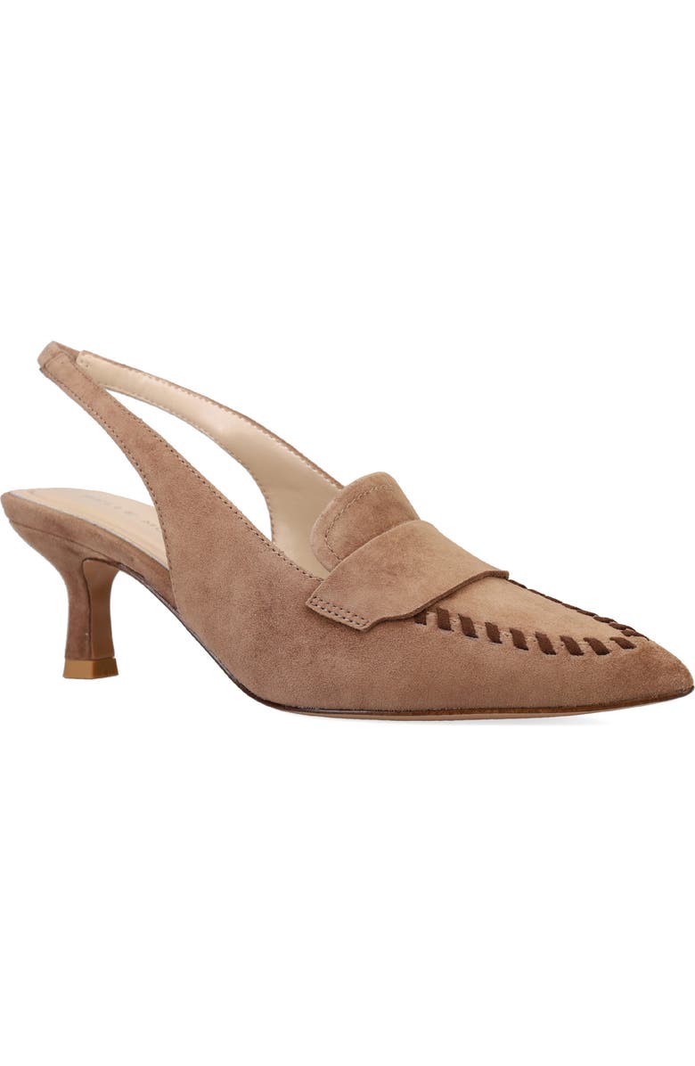 Pelle Moda Keagen Pointed Toe Slingback Pump, Main, color, Taupe