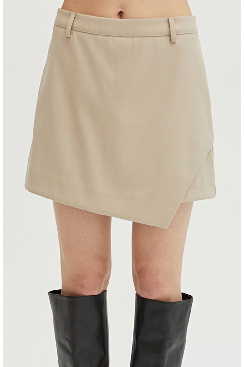 Wrap Mini Skort, Main, color, Bone