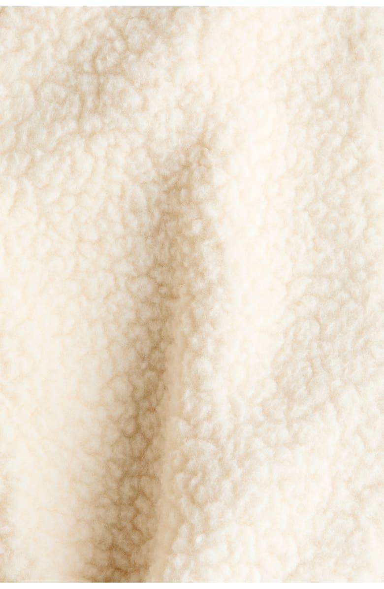H&M Teddy fleece jacket, Alternate, color, Light Beige