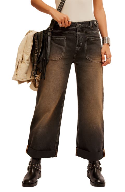 We the Free Palmer Cuffed Baggy Jeans (Outer Space)