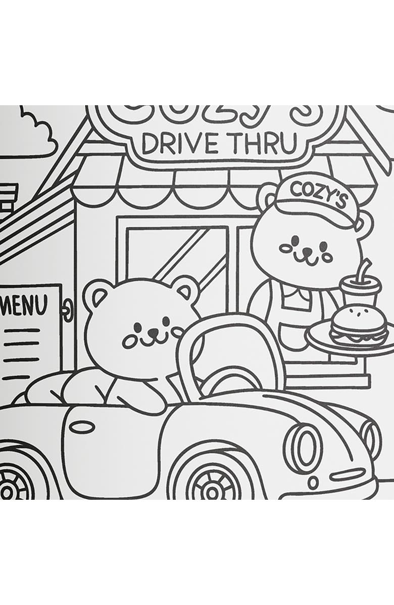 Art Maker Cozy Coloring, Around Town, 128 Page Adult Coloring Book, Alternate, color,