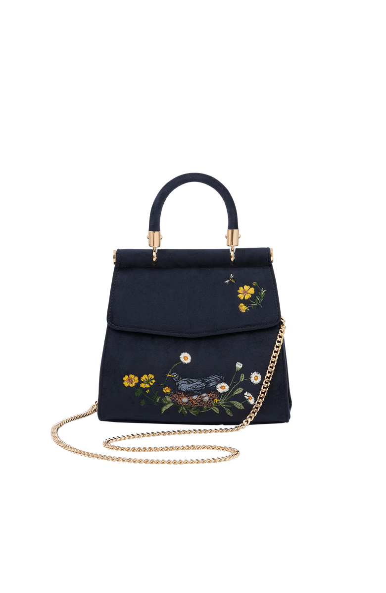 Fable England Blackbird Mini Top Handle Bag, Alternate, color, Navy
