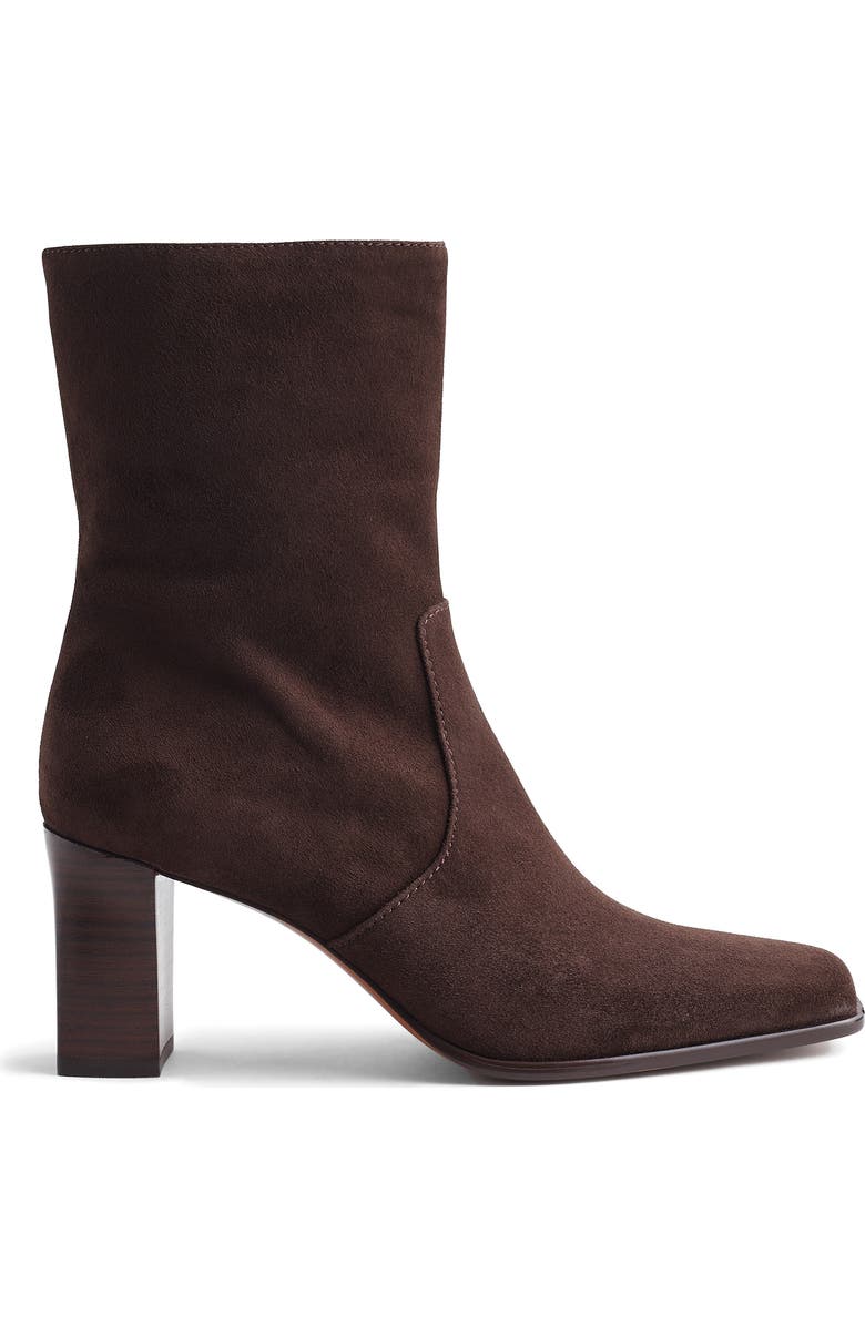 Madewell Septime Square Toe Bootie, Main, color, Dark Carob