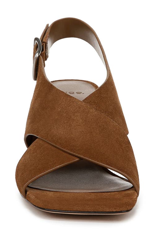 Vince Marlene Calfskin Crisscross Slingback Sandals In Elmwood