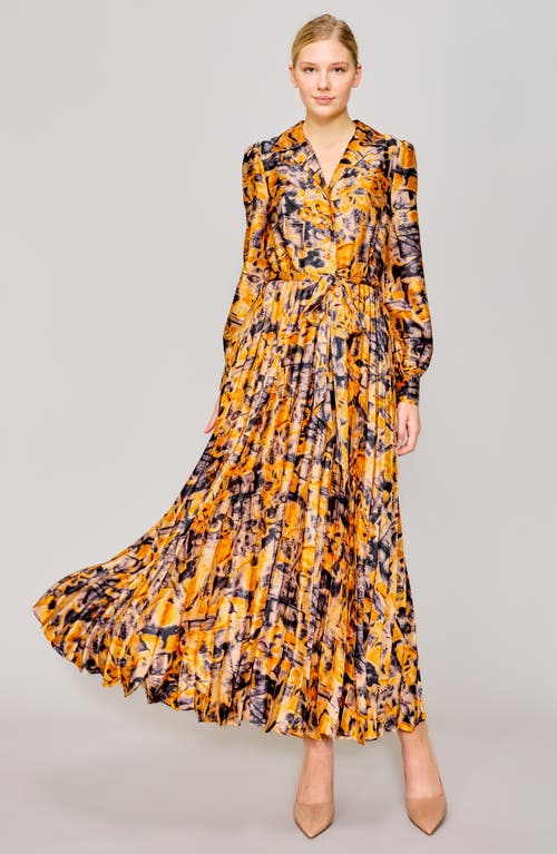 Melloday Print Maxi Shirtdress In Multi