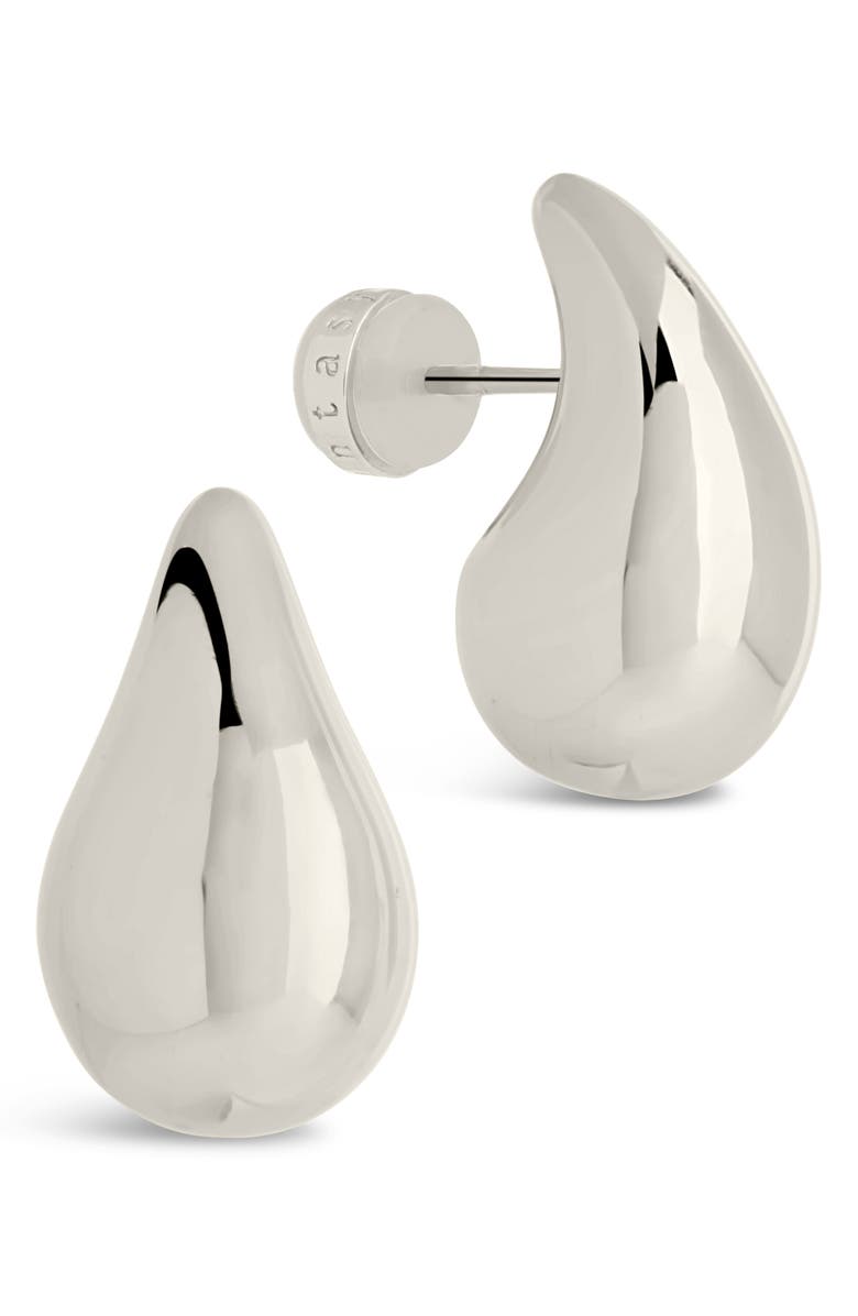 Sterling Forever Kimberly Teardrop Stud Earrings, Alternate, color, Silver