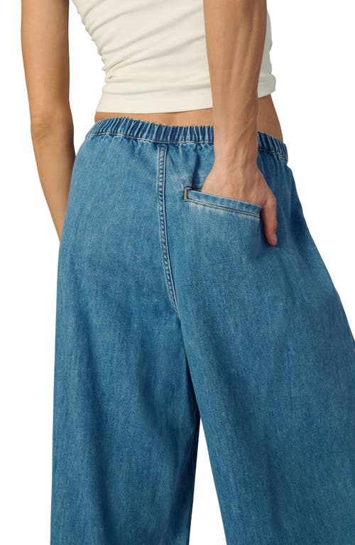 Joe's Jeans The Ruched Palazzo Wide Leg Jeans In Blue