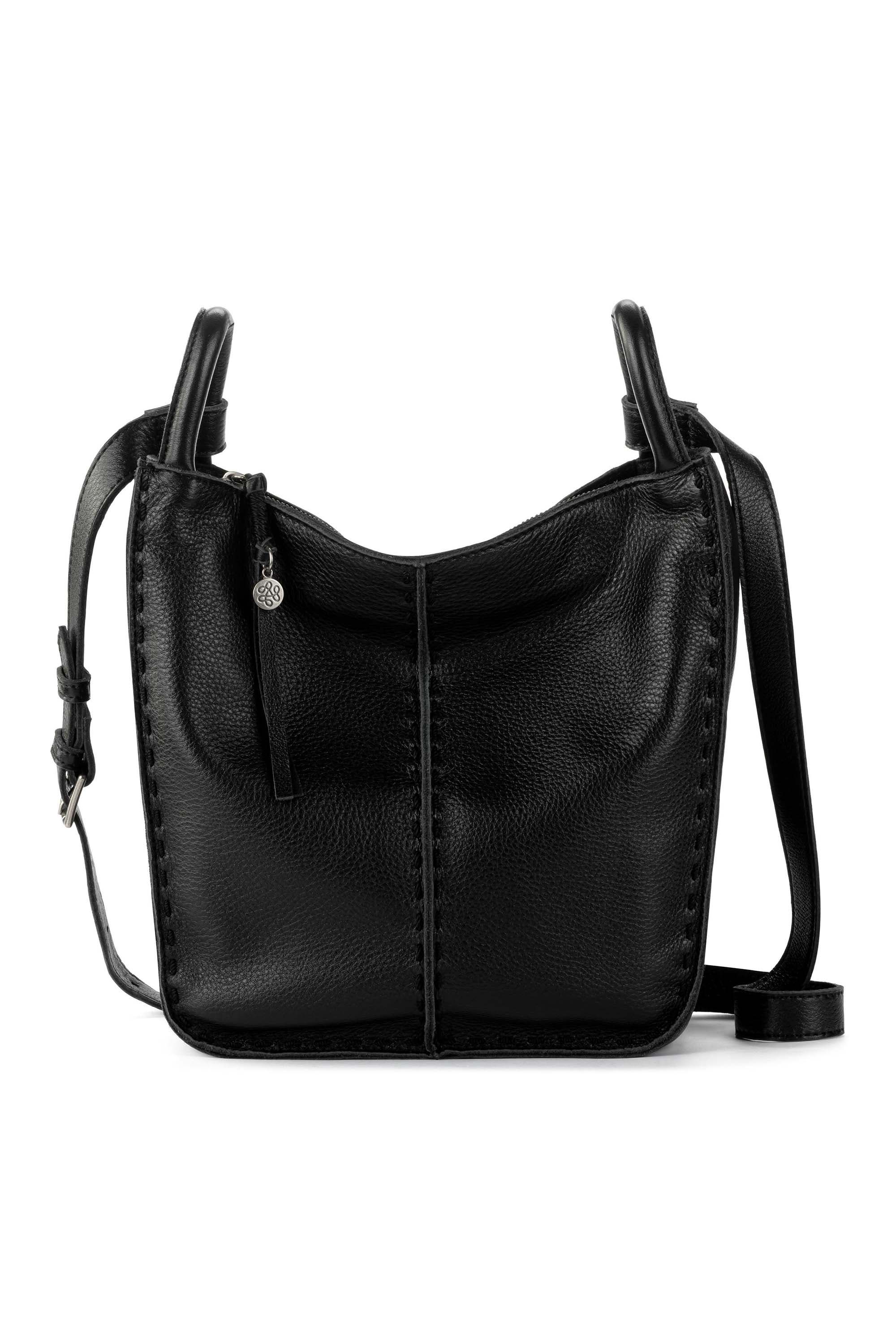 The Sak Los Feliz Crossbody Leather Bag, Main, color, Black