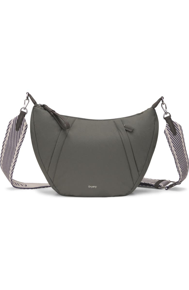 Oryany Medium Banana Crossbody Bag, Main, color, Dark Grey