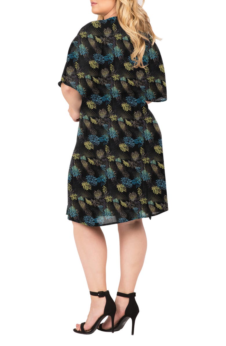 Standards & Practices Candice Georgette Wrap Dress, Alternate, color, Black Sparkler