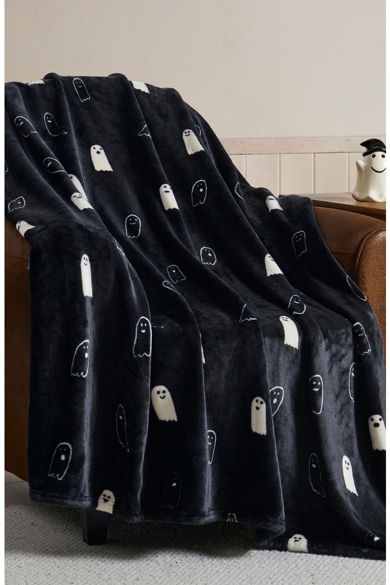 Boo Plush Throw Blanket, Alternate, color, NO COLOR