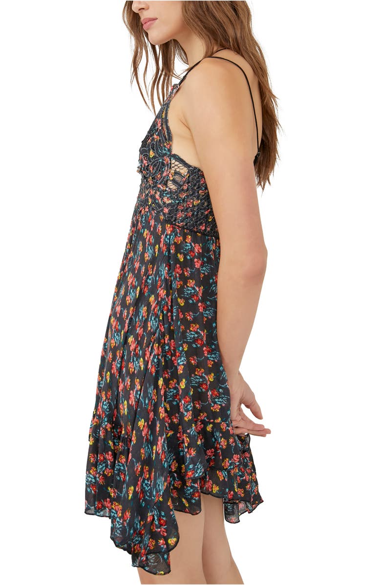 Free People Adella Floral Frilled Chemise, Alternate, color,