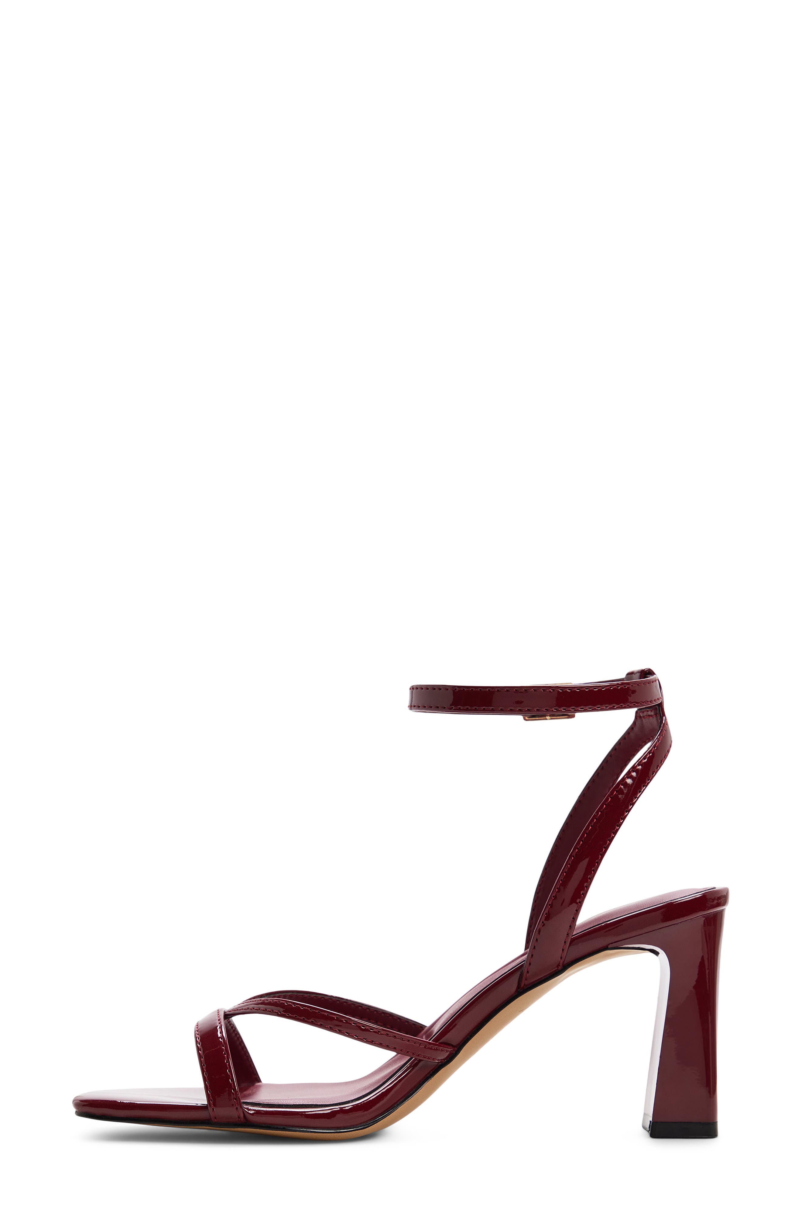 Stellare Ankle Strap Sandal, Alternate, color, DARK RED