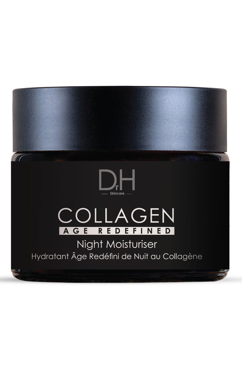 Dr H Collagen Anti-Ageing Night Moisturiser 60ml for Loss of Firmness, Anti-Aging, Main, color, White