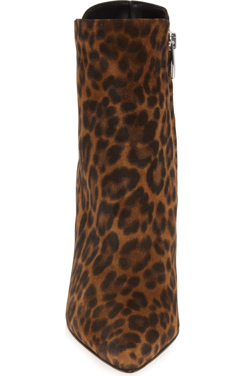 Gianvito Rossi Leopard Print Pointy Toe Bootie, Alternate, color,