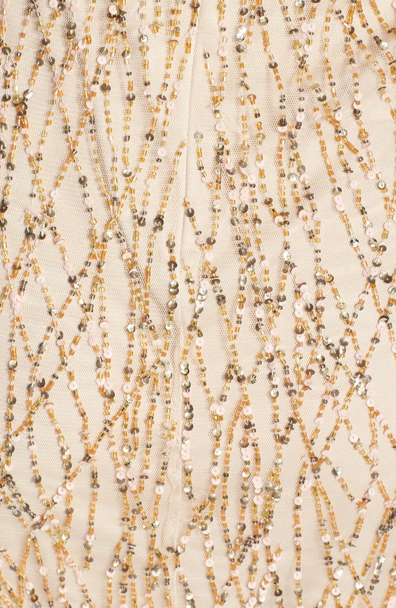 Adrianna Papell Beaded Blouson Dress, Alternate, color, 