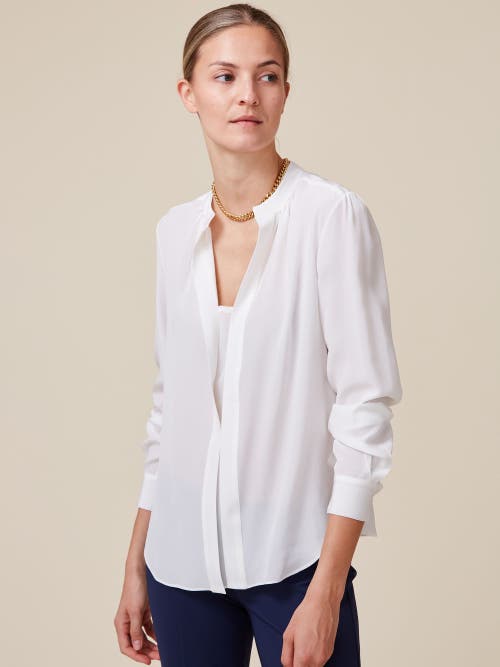 Callas Milano Olympia Silk Blouse In White