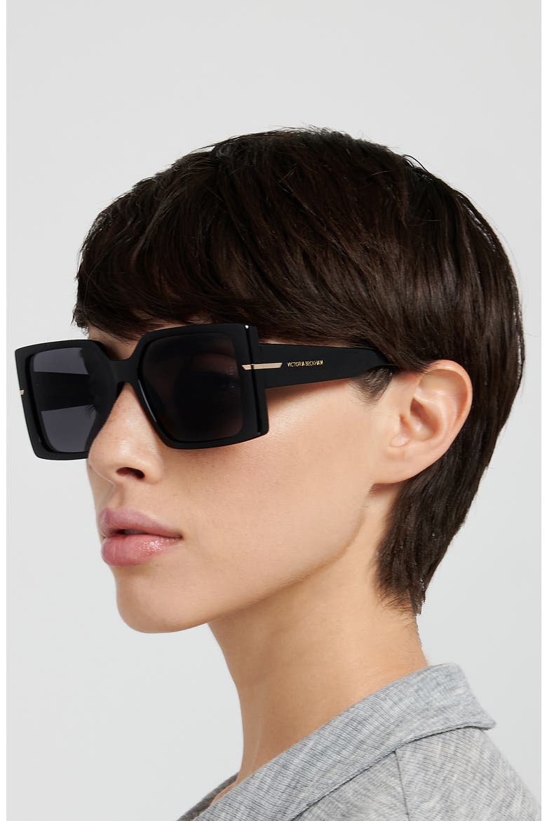 VB 1023/S 57mm Square Sunglasses, Alternate, color, BLACK/ GREY