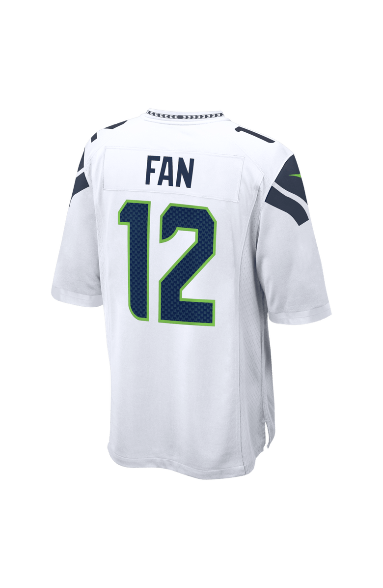 Nike Men's Nike 12s White Seattle Seahawks Game Jersey, Alternate, color, White