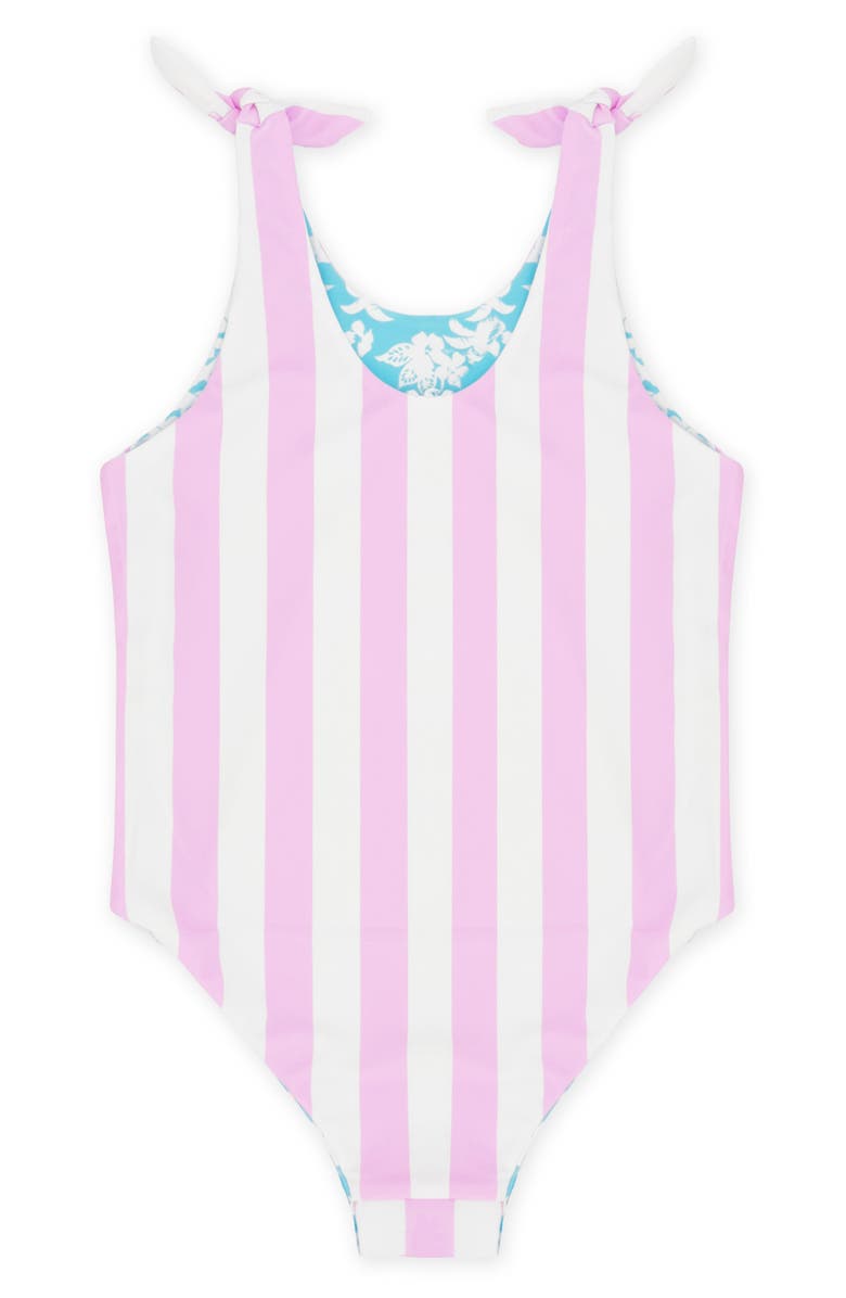 Feather 4 Arrow Kids' Skye Reversible UPF 50+ One-Piece Swimsuit, Alternate, color, Pop Pink