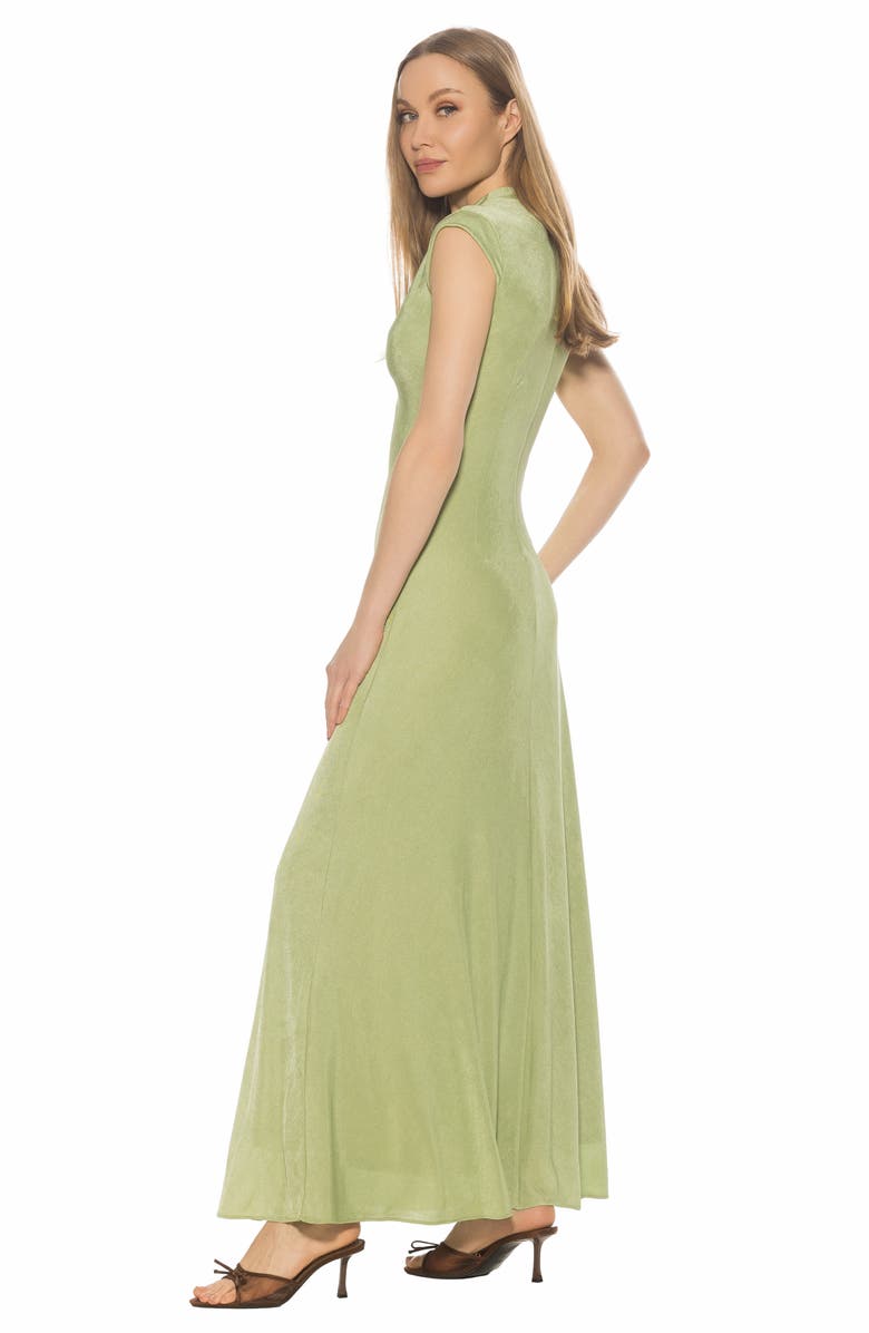 Alexia Admor Nalani Mock Neck Maxi Dress, Alternate, color, Sage