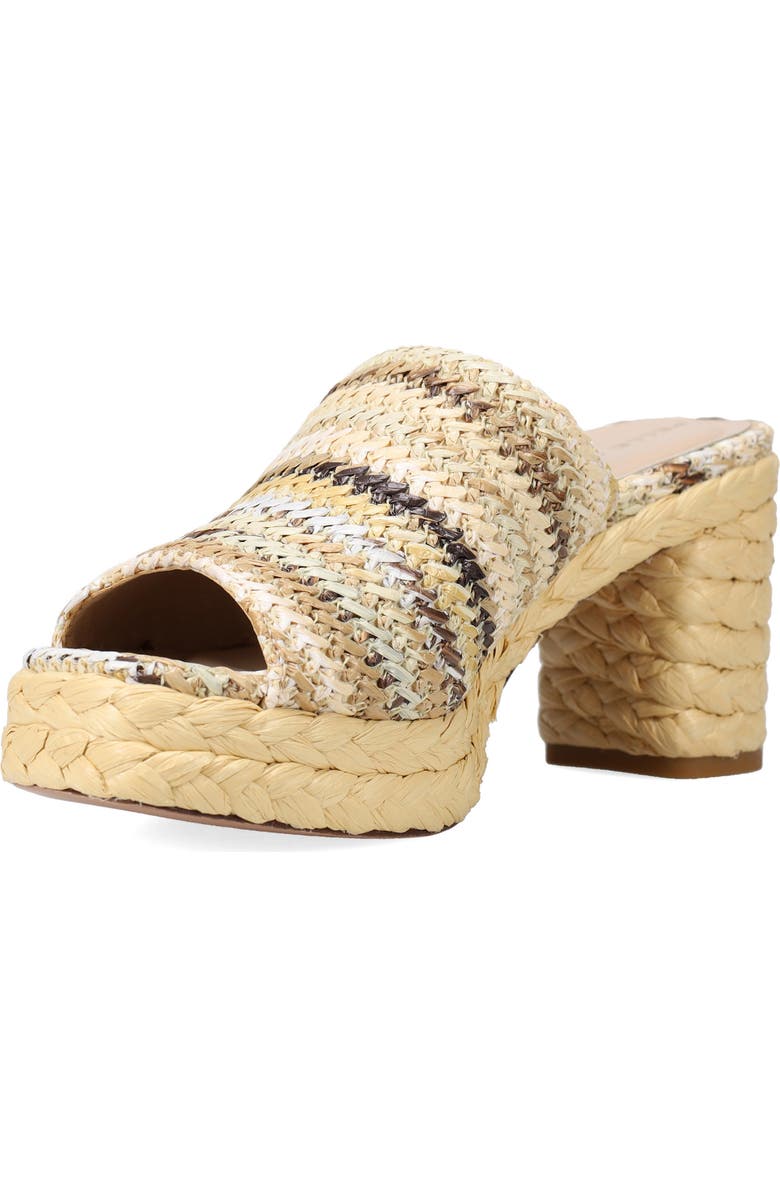 Pelle Moda Capree Espadrille Platform Slide Sandal, Alternate, color, Natural
