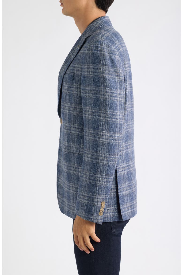 Midland Blue Windowpane Wool Sport Coat, Alternate, color, BLUE