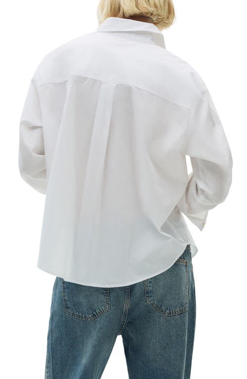 Mango Cotton Button-up Shirt In White