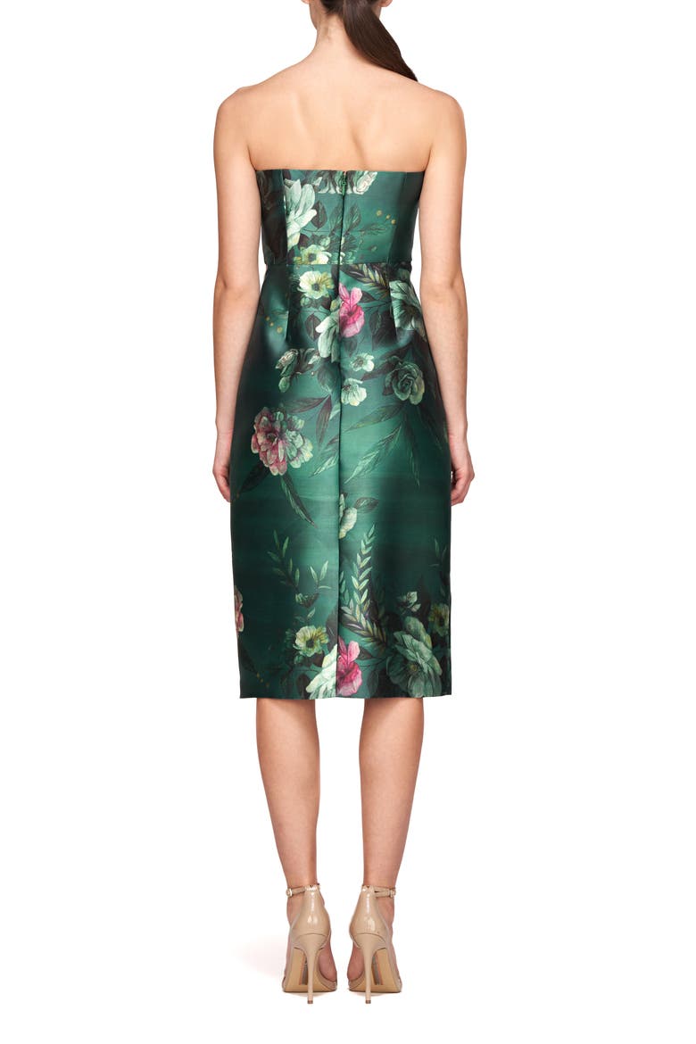 Adeline Strapless Midi Dress, Alternate, color, LIGHT EMERALD