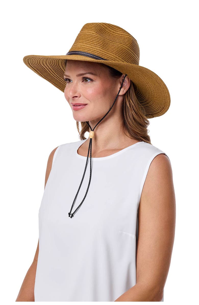 Coolibar Women's Sun Hat with Chin Cord - UPF 50+ Sun Protection - Tempe, Alternate, color, Tan