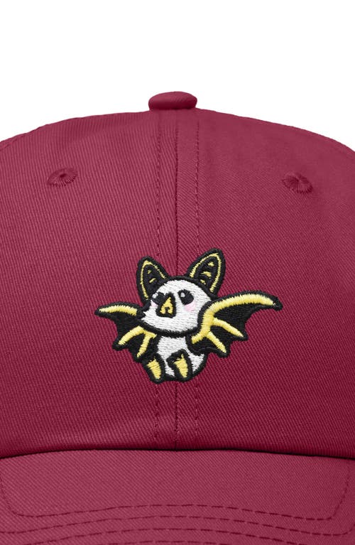 Dalix Honduran Bat Embroidered Dad Hat In Maroon