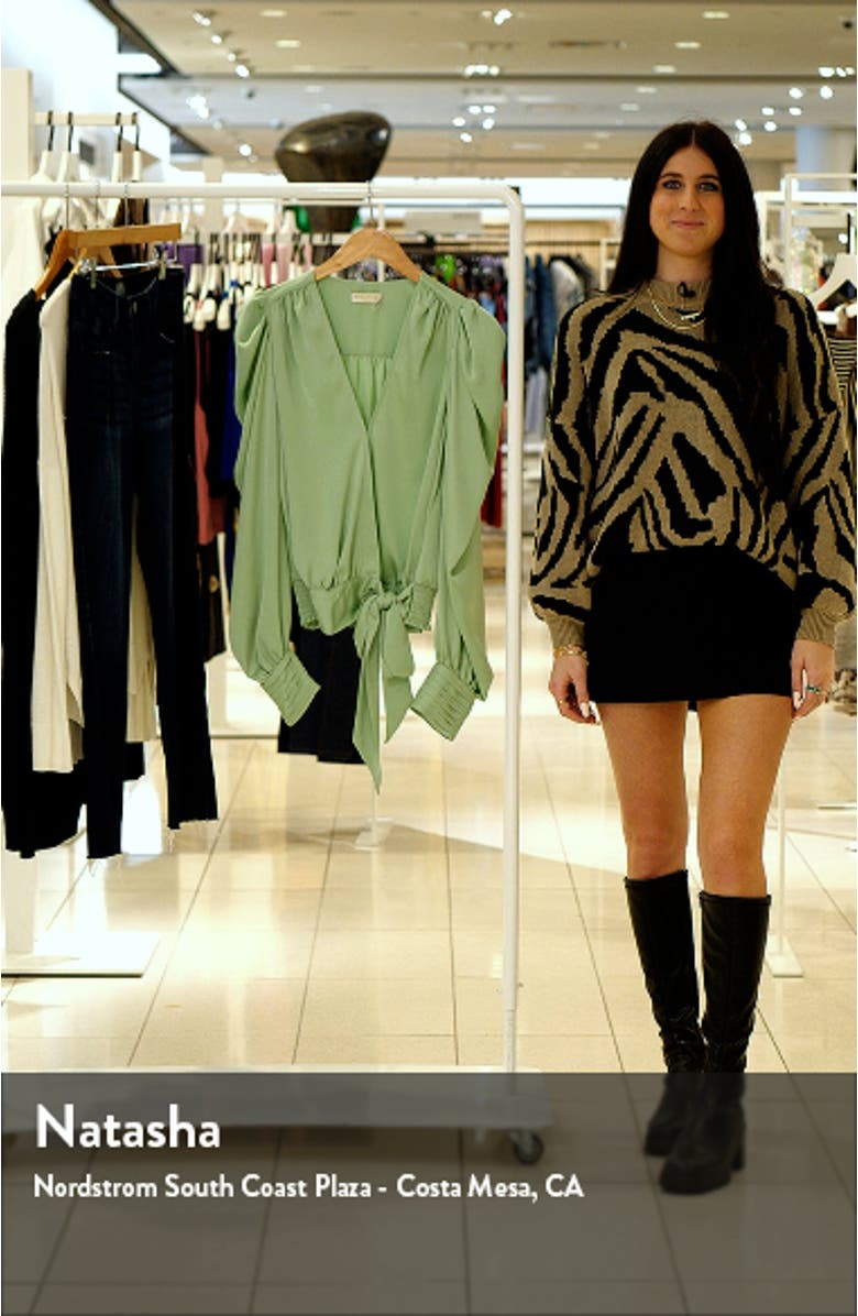 Pauline Satin Wrap Front Blouse, sales video thumbnail