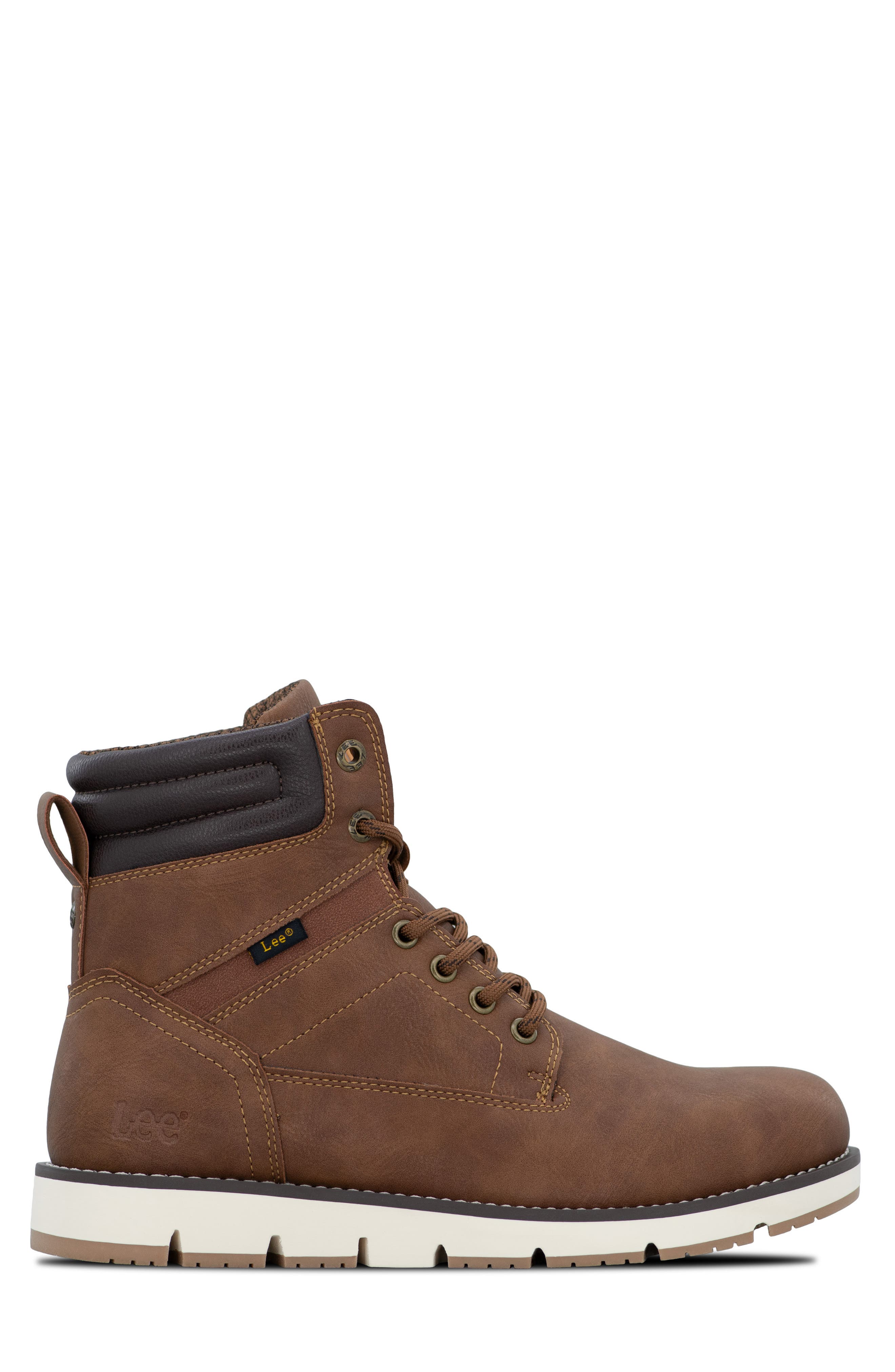 Montoya Faux Leather Boot, Alternate, color, BRITISH TAN/ CHOCOLATE