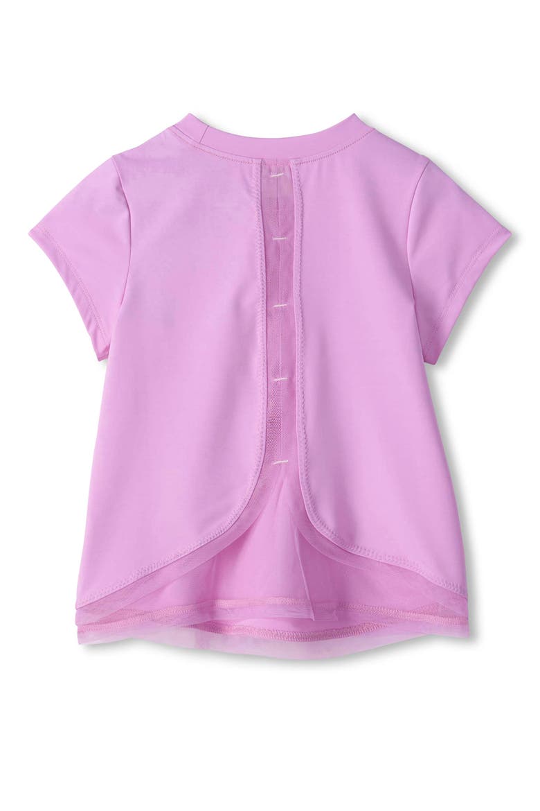 Kids' Mesh Trim Performance T-Shirt, Alternate, color, SHEER LILAC